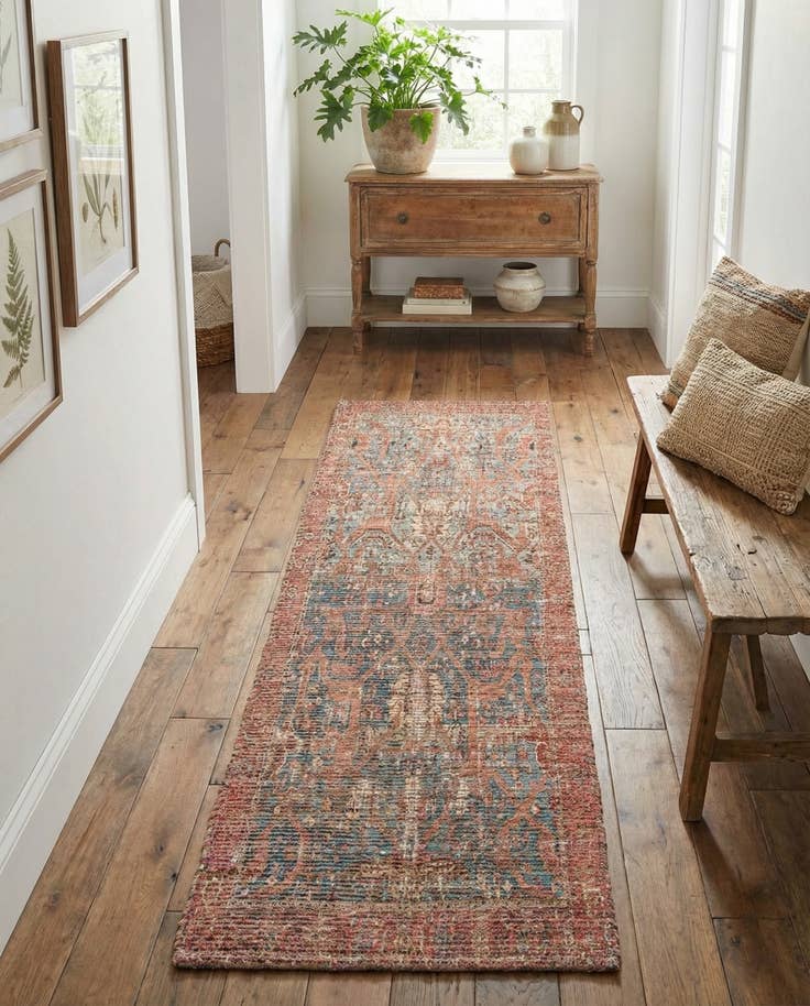 Detail image of 2' 2 x 8' Chenille Jute Runner Rug