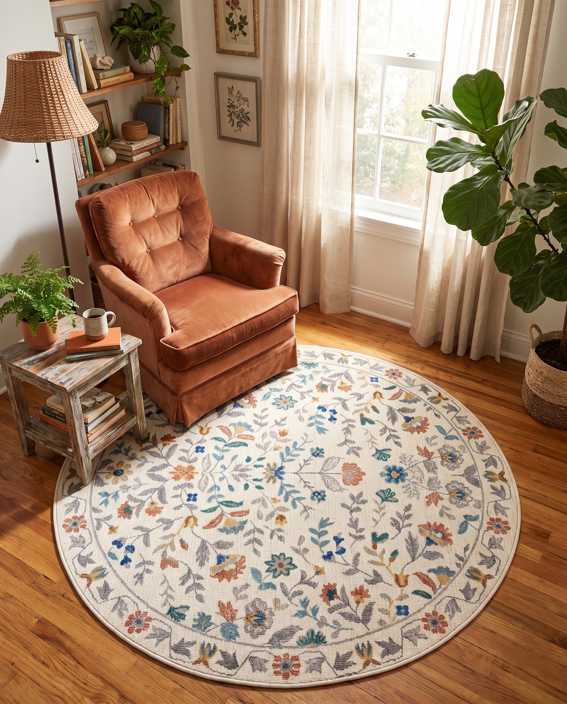 125cm x 125cm Blossom Round Rug