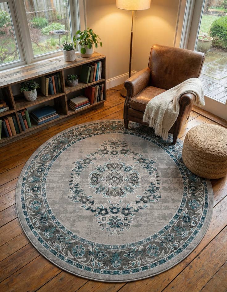 Detail image of 5' 3 x 5' 3 Lucerne Round Rug