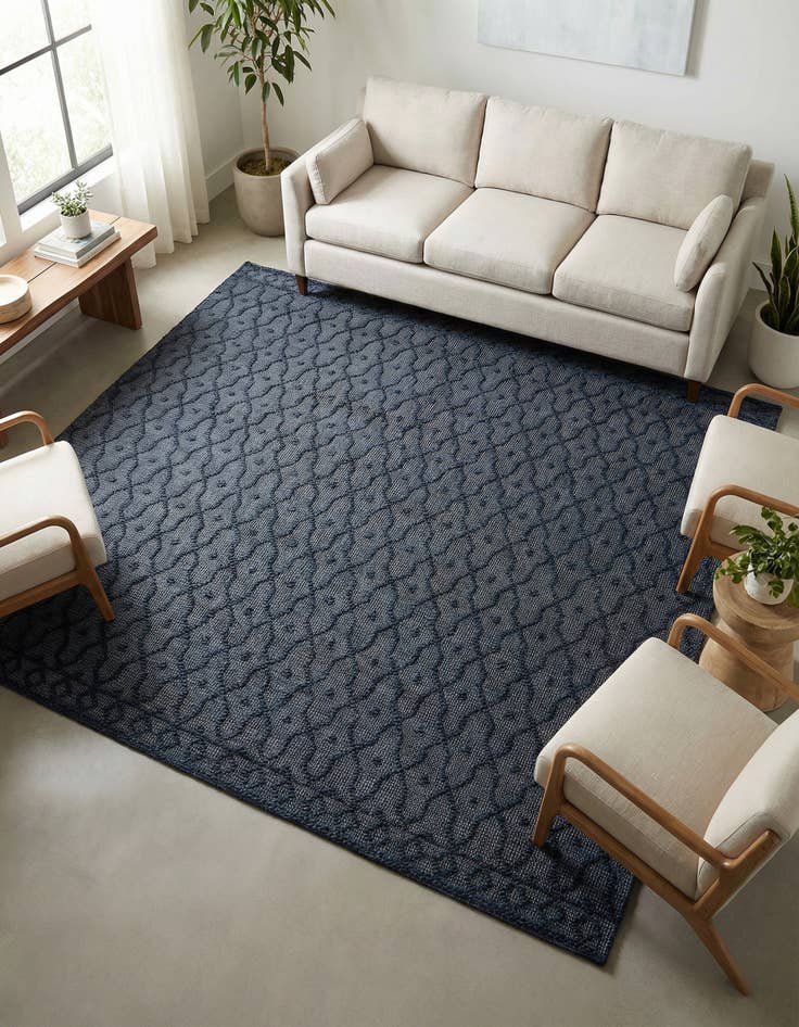 Detail image of 7' 10 x 7' 10  Hand Woven Larsa Jute Square Rug