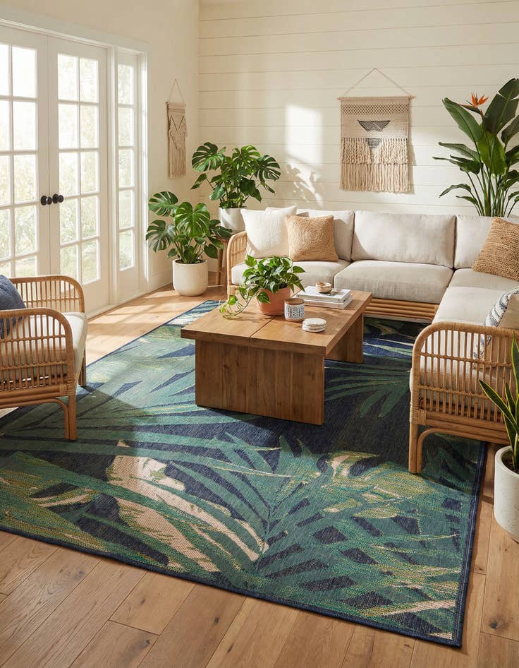 Detail image of 9' x 12'  Washable Baja Indoor / Outdoor Rug