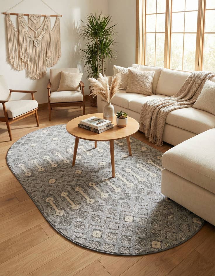 Detail image of 5' 3 x 8' Arlo Oval Rug