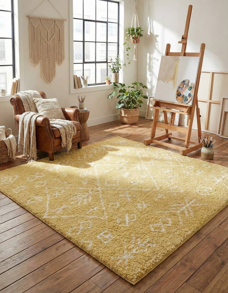 Detail image of 8' x 8' Moroccan Shag Square Rug