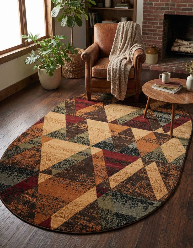 Detail image of  5' 3 x 8' Cafe Oval Rug