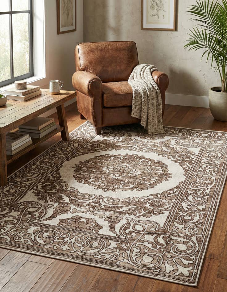 Detail image of  5' 3 x 8' Hermitage Rug