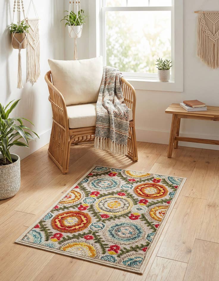 Detail image of 2' x 3' Easy-Clean Casablanca Indoor / Outdoor Rug