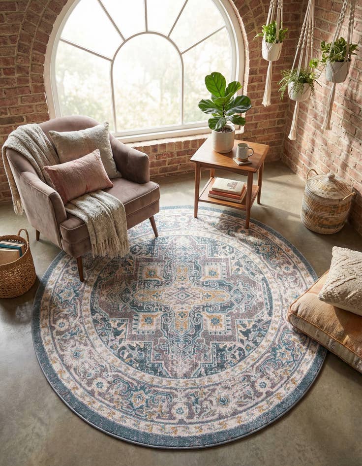 Detail image of 5' 5 x 5' 5 Santiago Round Rug