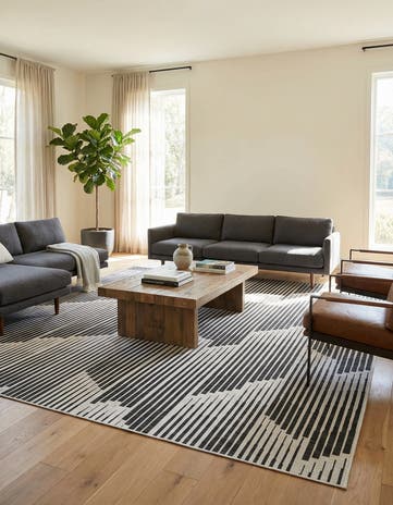 12' x 12' Easy-Clean Modern Indoor / Outdoor Square Rug