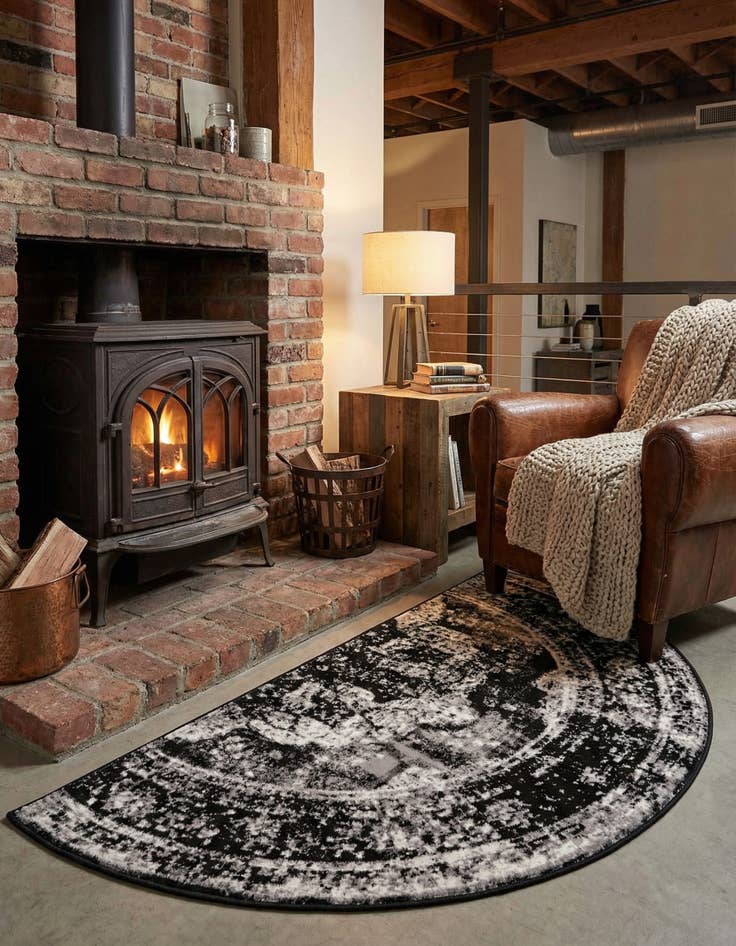 Detail image of 3' 1 x 6' 1 Monaco Hearth Rug