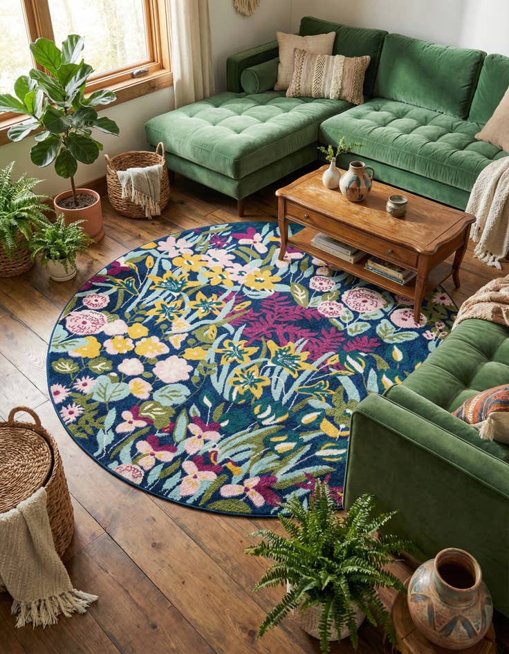 Detail image of 7' 10 x 7' 10 Bloom Round Rug