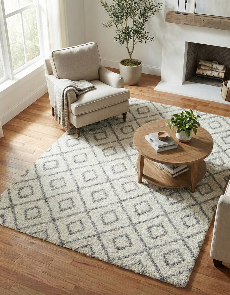 Detail image of 7' 10 x 10' Lattice Shag Rug