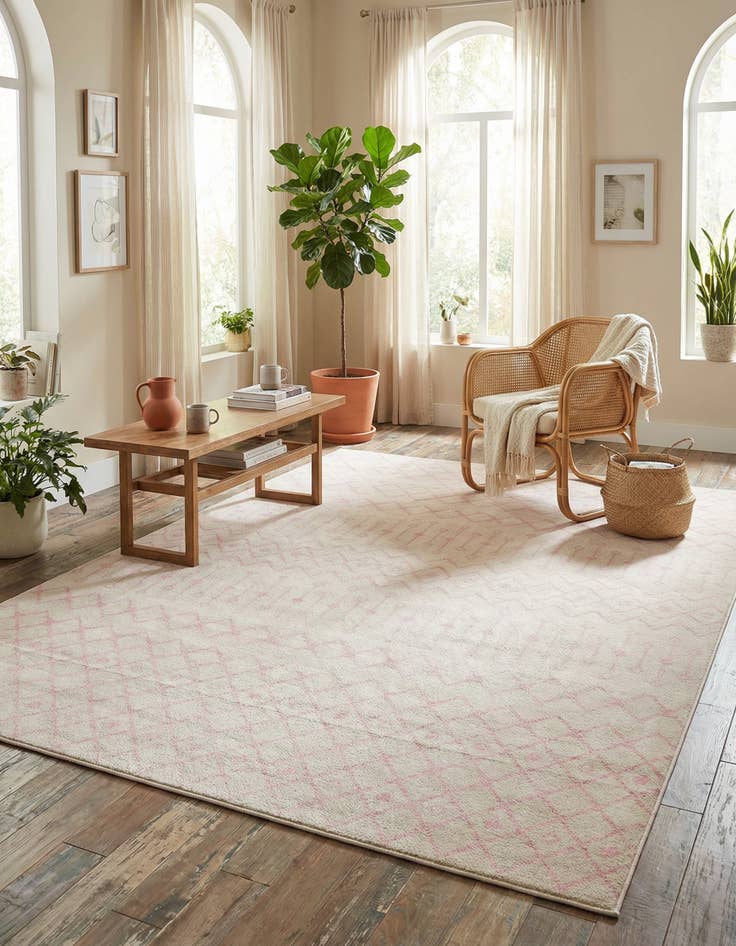 Detail image of 10' 8 x 14' Moroccan Trellis Rug