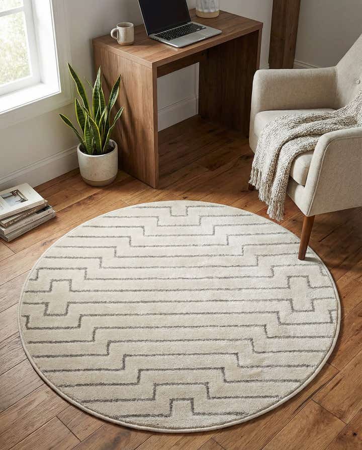 3' x 3' Vogue Geo Round Rug