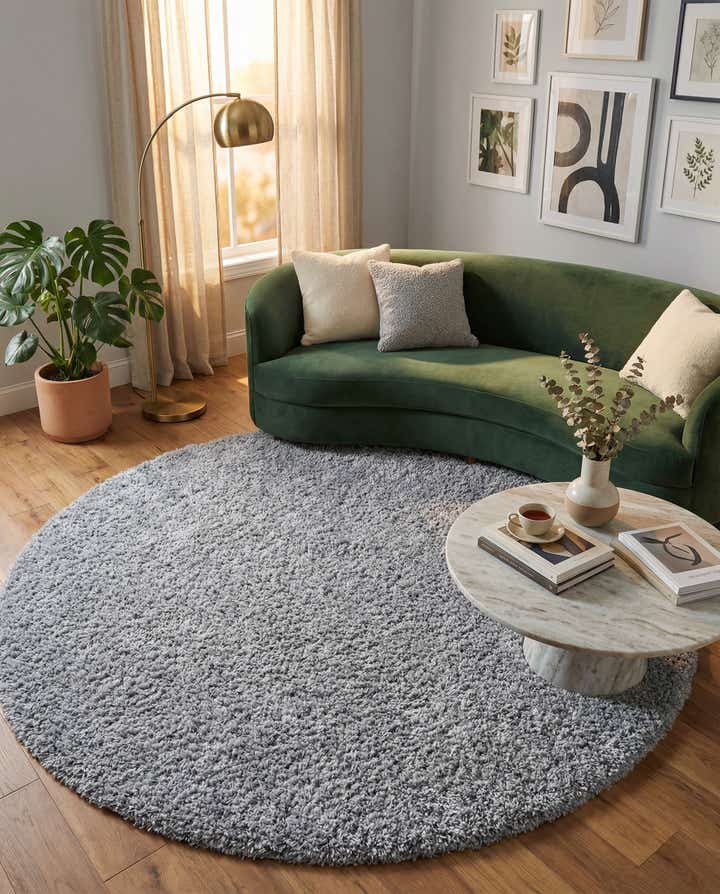7' x 7' Zermatt Shag Round Rug
