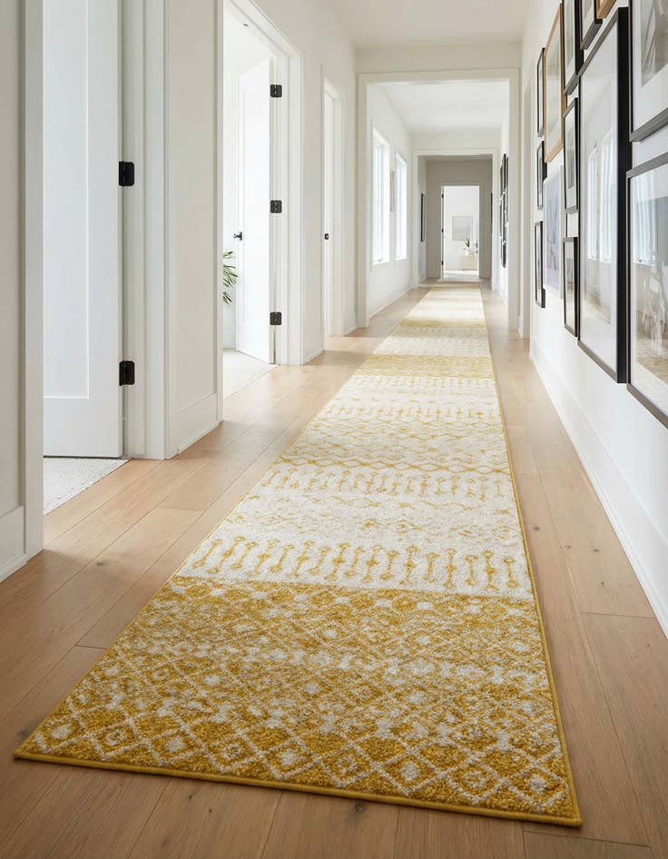 Detail image of 2' 7 x 12' Moroccan Trellis Runner Rug