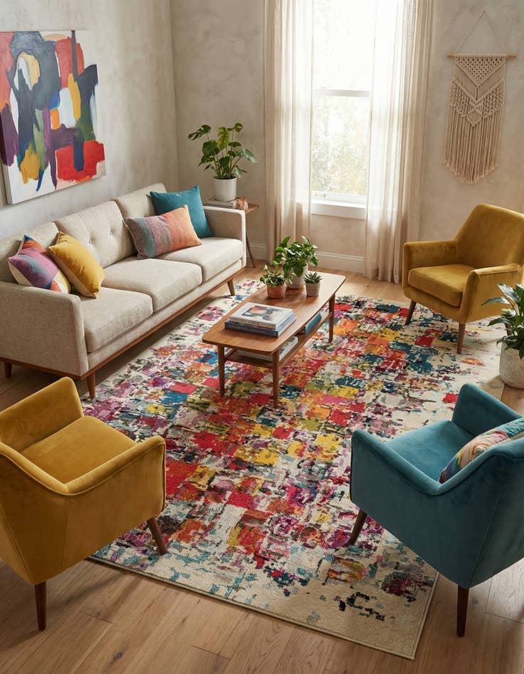 Detail image of 7' x 10'  Washable Casablanca Rug