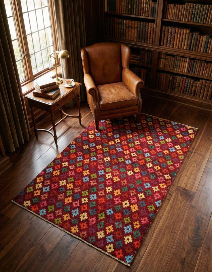 Detail image of 3' 3 x 5' Hand Knotted Balouch Wool Rug