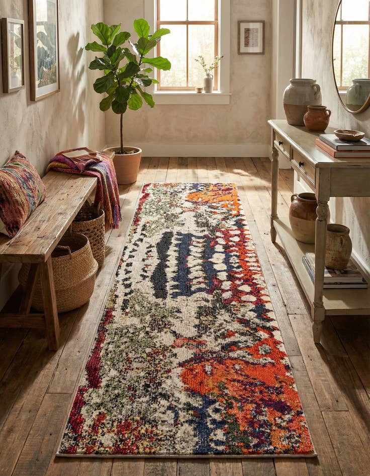 Detail image of 2' x 6'  Washable Haerfest Runner Rug