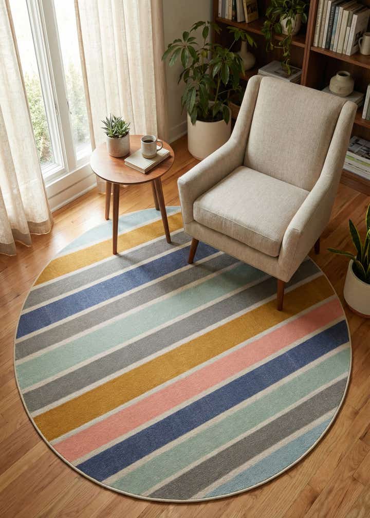 7' x 7' Lotus Round Rug