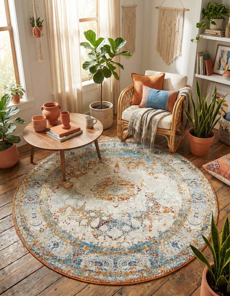 Detail image of 8' x 8' Venice Round Rug