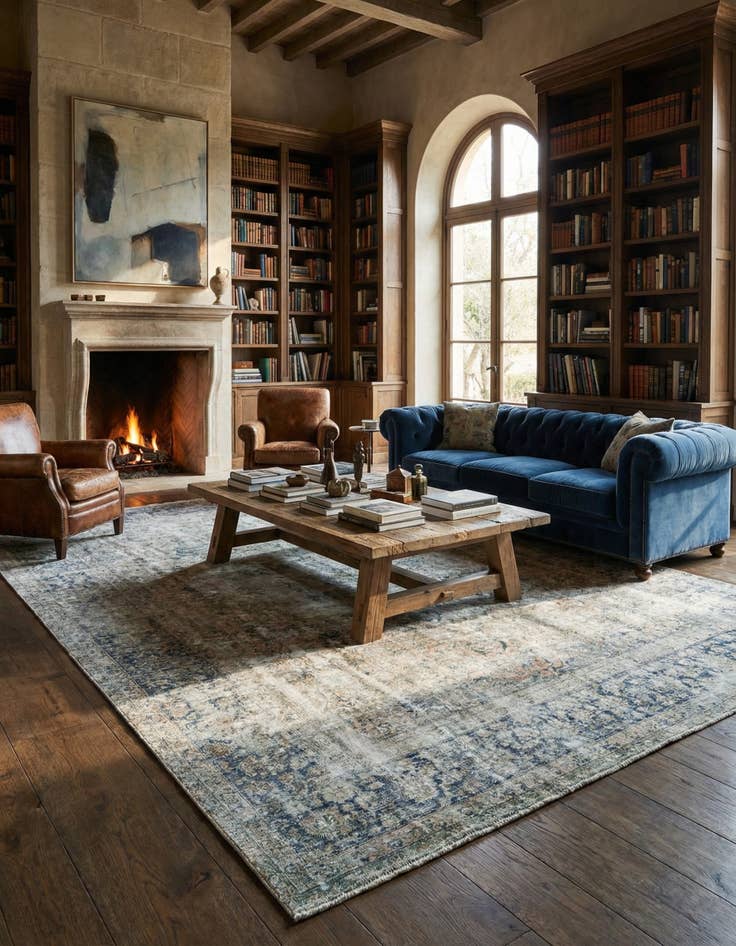 Detail image of 9' 7 x 12' 9 Hand Knotted Ultra Vintage Wool Rug