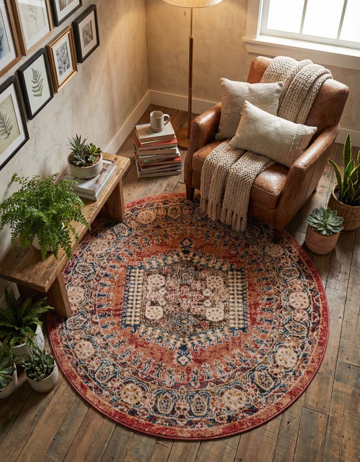 Detail image of 4' x 4' Arcadia Round Rug