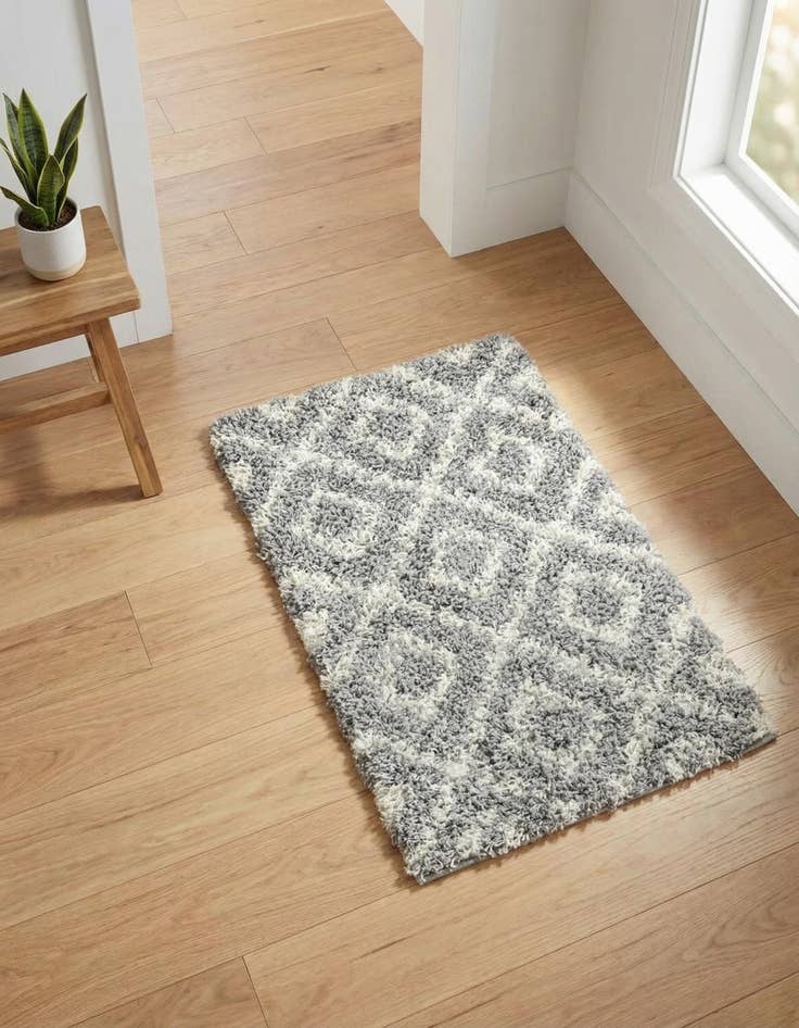 Detail image of 2' x 3' Trellis Shag Rug