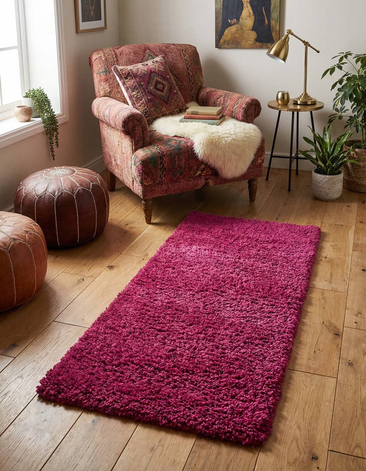 Detail image of 2' 2 x 4' 3 Hand Knotted Moroccan Wool Runner Rug