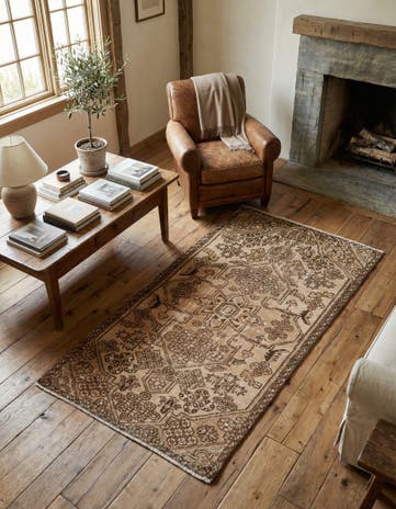 3' 2 x 5' 9 Hand Knotted Ultra Vintage Persian Wool Rug
