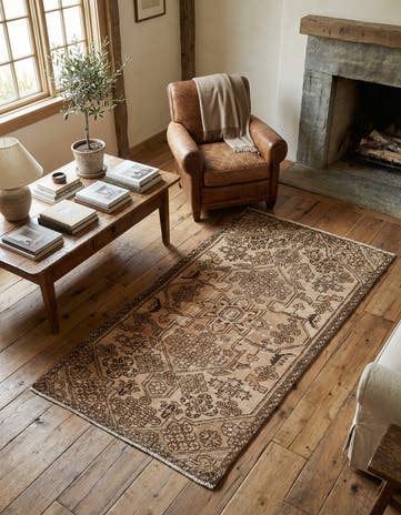 3' 2 x 5' 9 Hand Knotted Ultra Vintage Persian Wool Rug