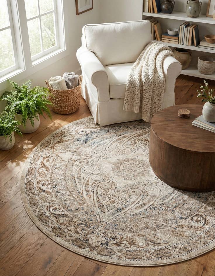 Detail image of 7' 10 x 7' 10 Villa Round Rug