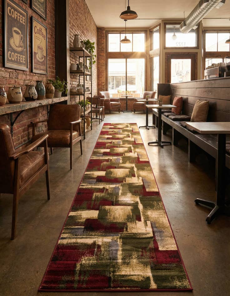 Detail image of 2' 7 x 16' Coffee Shop Runner Rug
