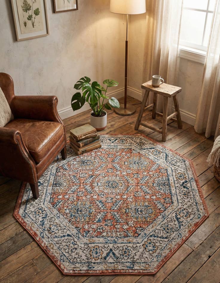 Detail image of 4' x 4' Nyla Octagon Rug