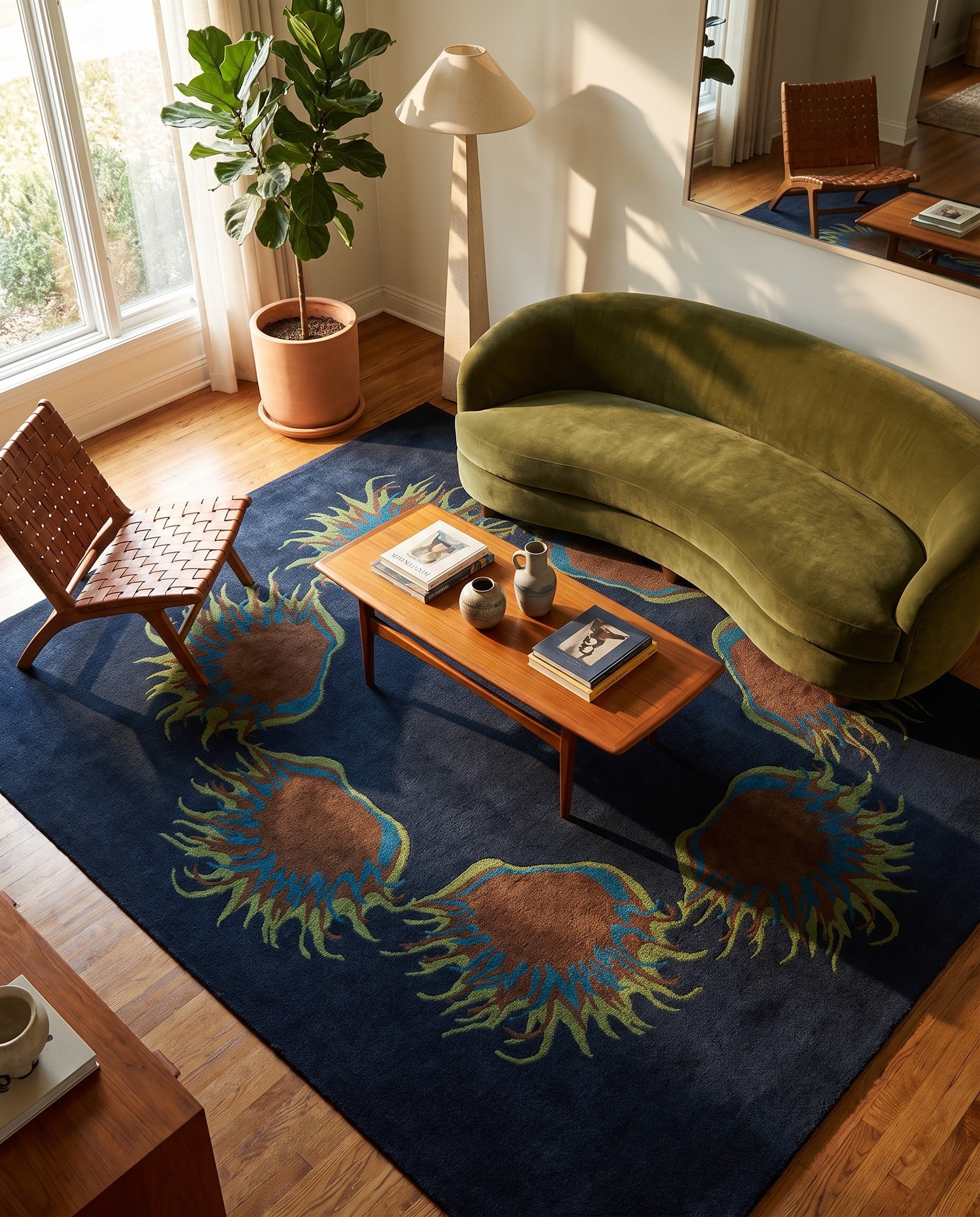 7' 3 x 7' 6 Luna Wool Square Rug