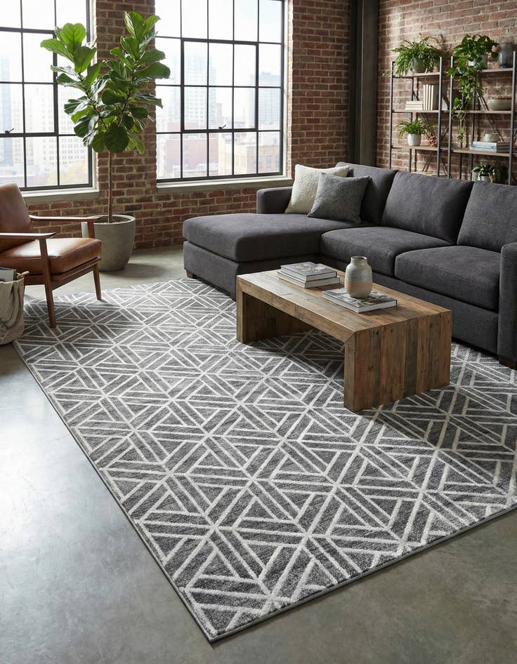 Detail image of 9' x 12' 2 Lattice Trellis Rug