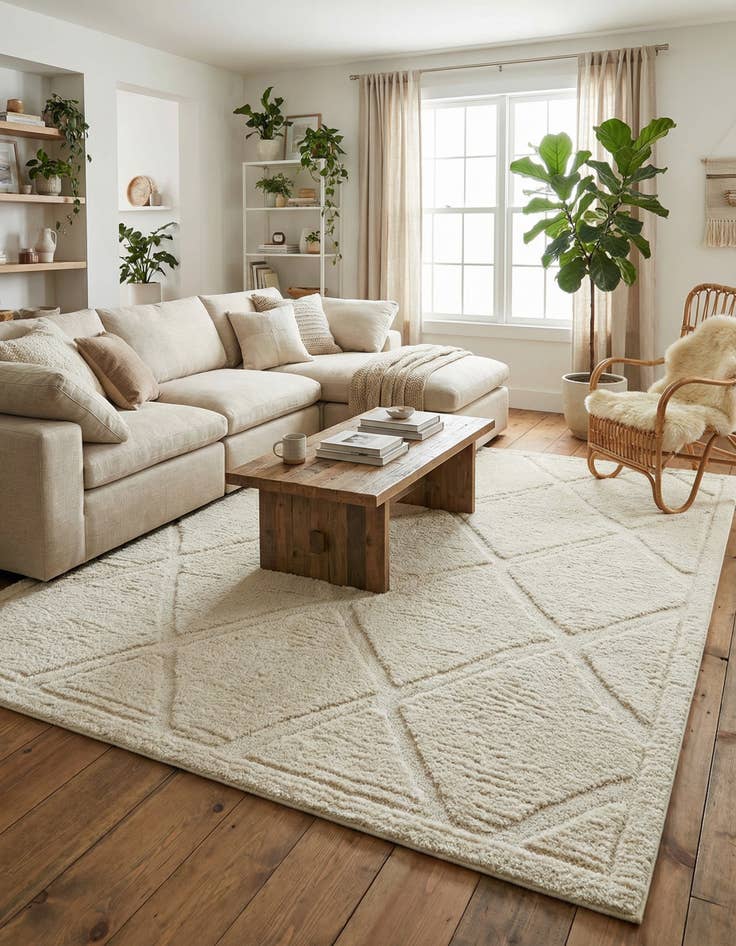 Detail image of 7' 10 x 11' Trellis Shag Rug