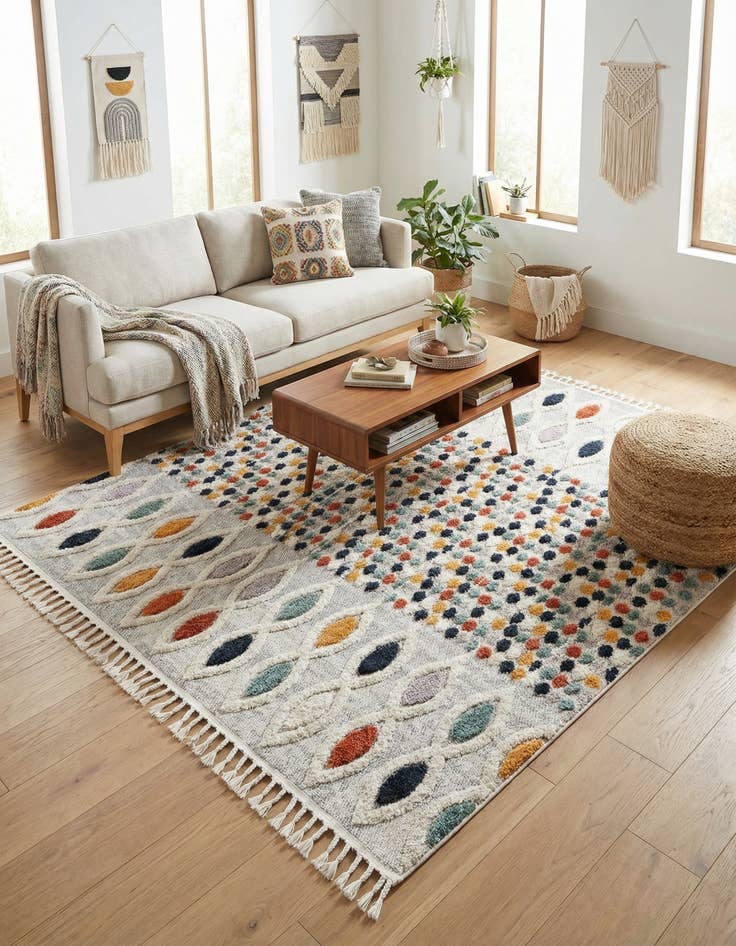 Detail image of 7' 10 x 7' 10 Cherokee Square Rug