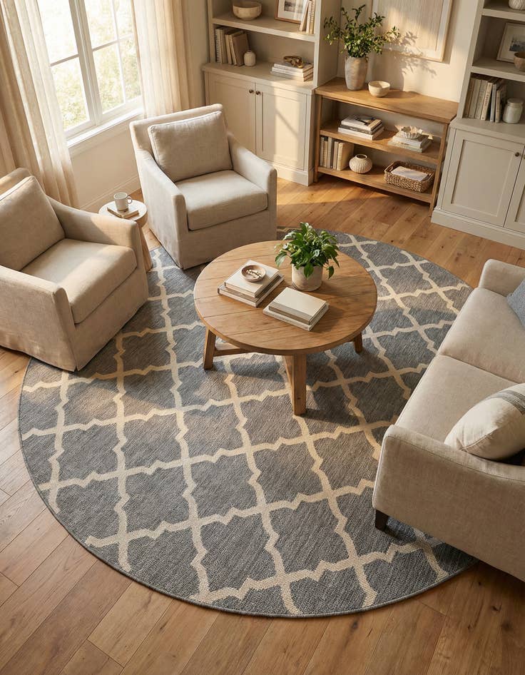 Detail image of  10' x 10' Lattice Round Rug