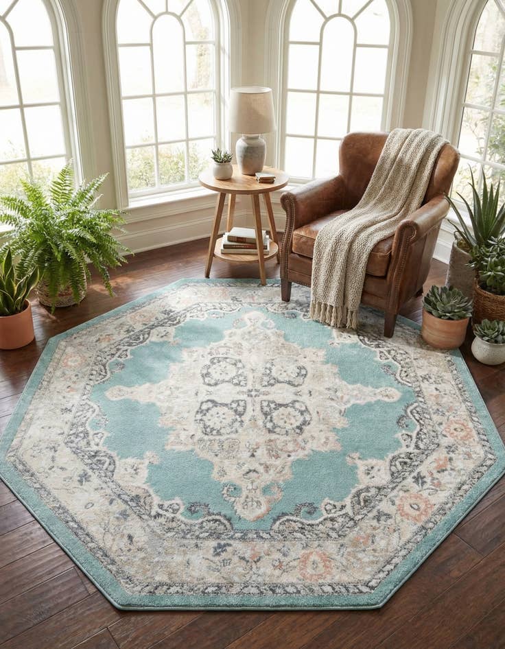 Detail image of 7' 10 x 7' 10 Parker Octagon Rug