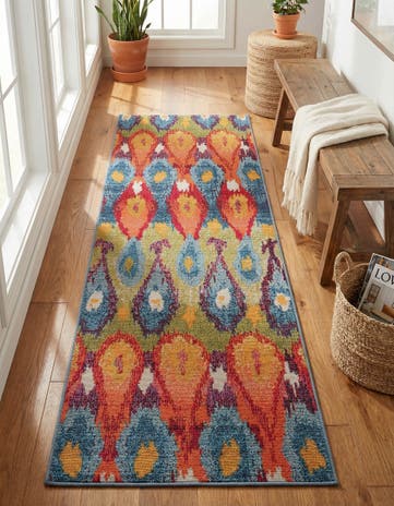 2' x 6' Easy-Clean Modern Indoor / Outdoor Runner Rug