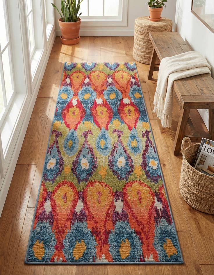 Detail image of 2' x 6' Easy-Clean Modern Indoor / Outdoor Runner Rug