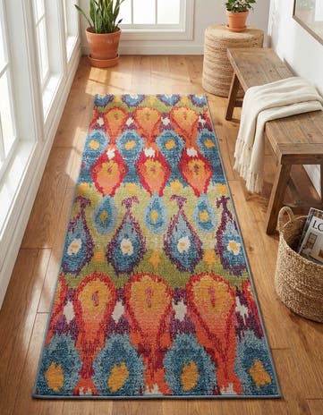 Easy-Clean Modern Indoor / Outdoor Runner Rug