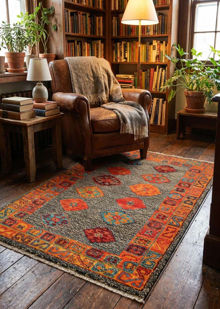 3' 3 x 5' 2 Hand Woven Balouch Wool Rug