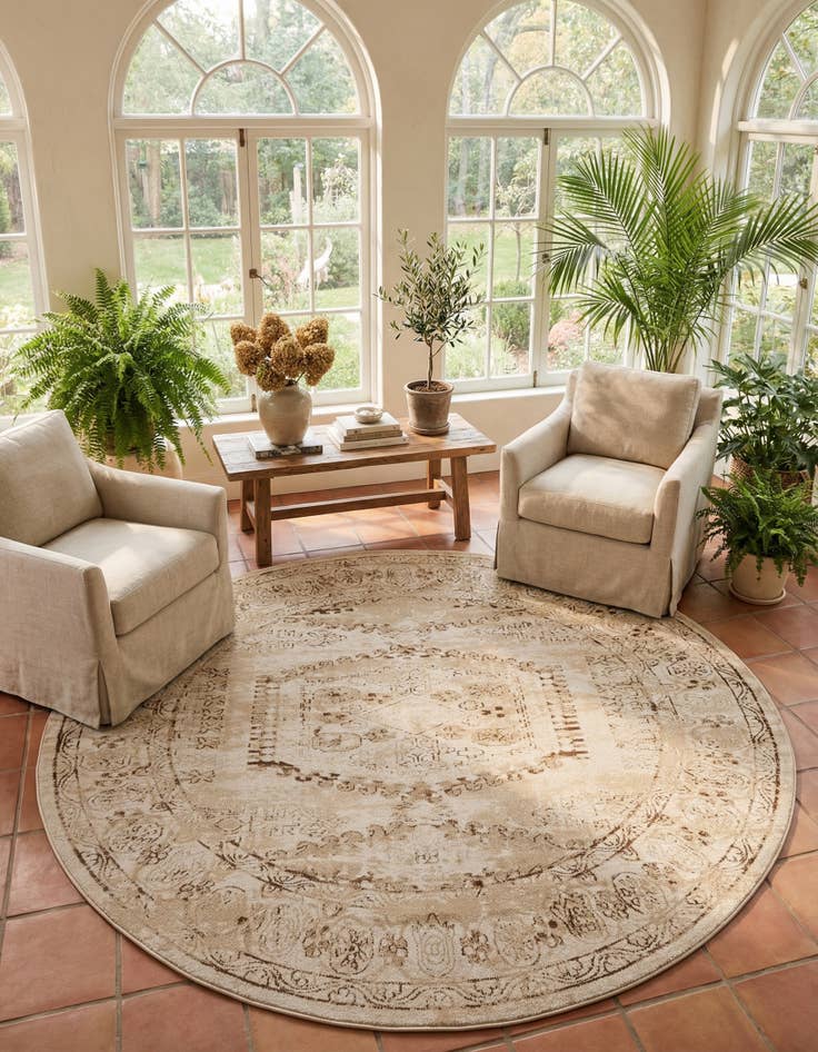 Detail image of 8' x 8' Arcadia Round Rug