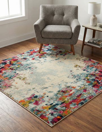 Washable Theia Square Rug