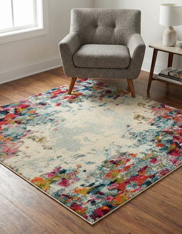 Washable Theia Square Rug