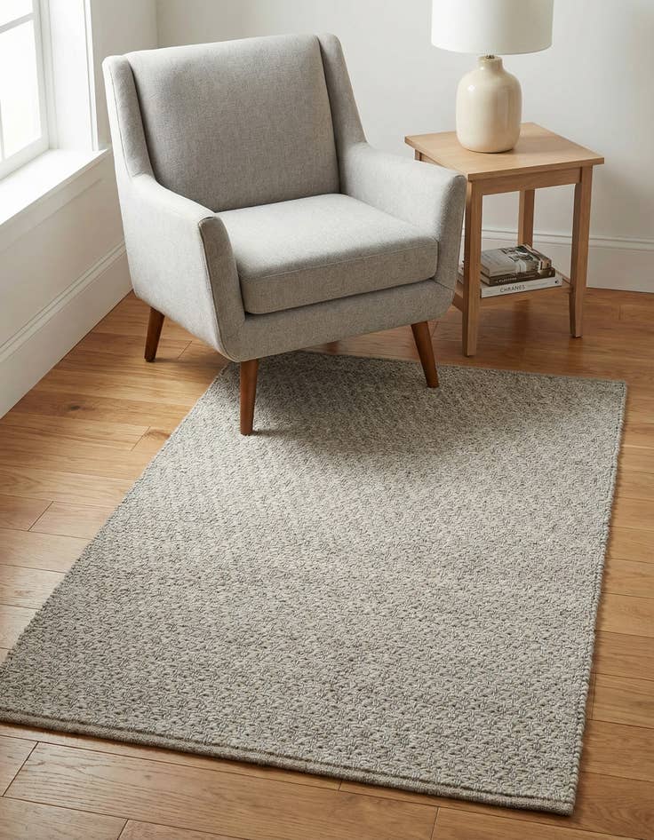 Detail image of  3' 3 x 5' 3  Hand Woven Lattice Wool Rug