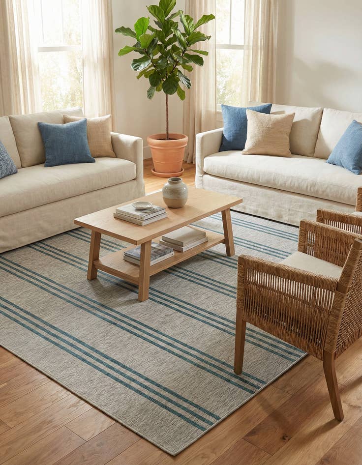 Detail image of 7' 10 x 10' Easy-Clean Jill Zarin Anguilla Indoor / Outdoor Rug