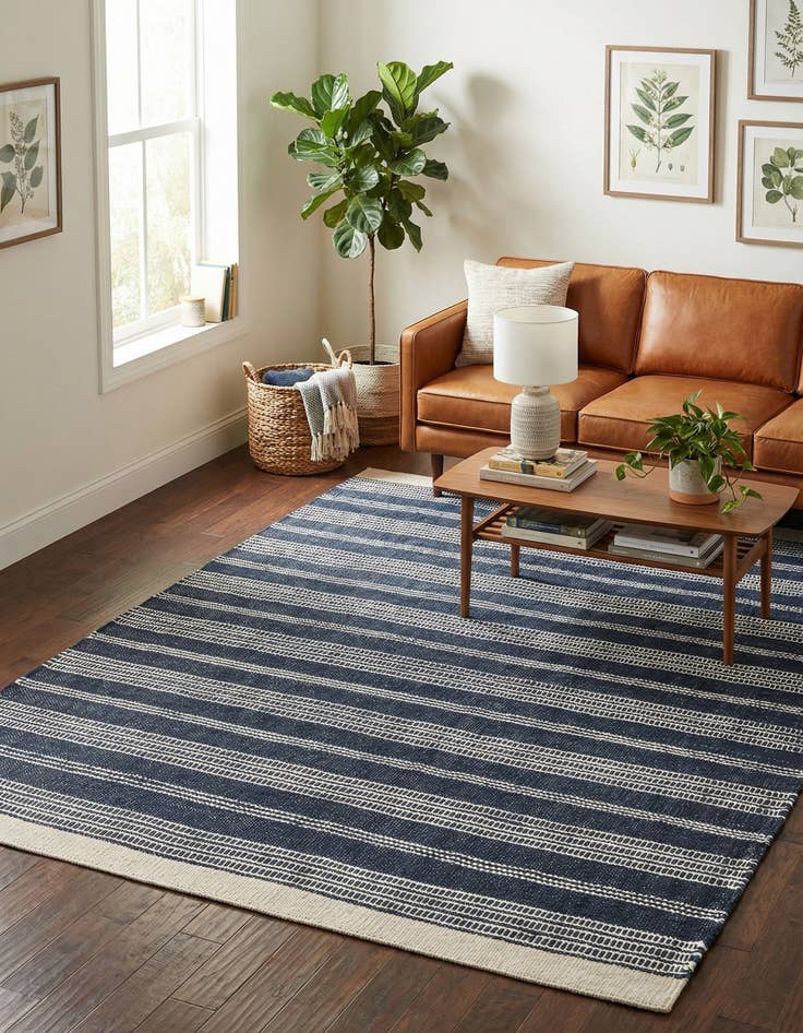 Detail image of 6' 1 x 9'  Hand Woven Lariat Rug