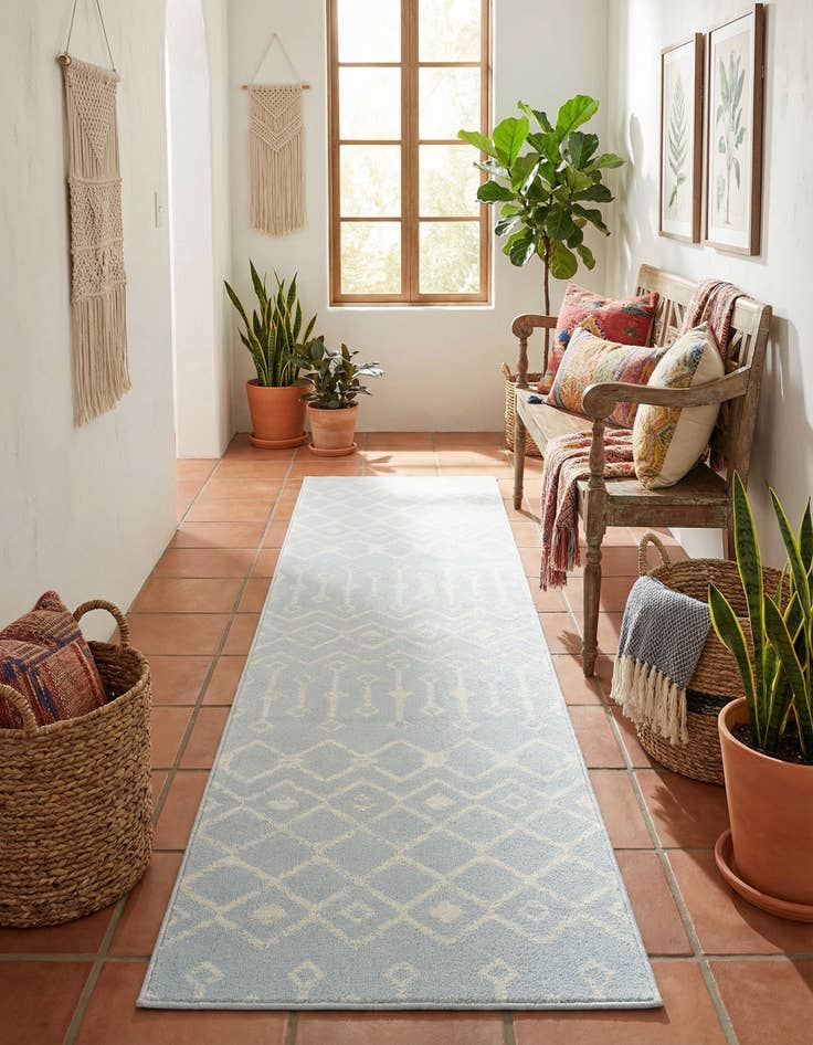 Detail image of 2' 6 x 8' 2 Kasbah Trellis Runner Rug
